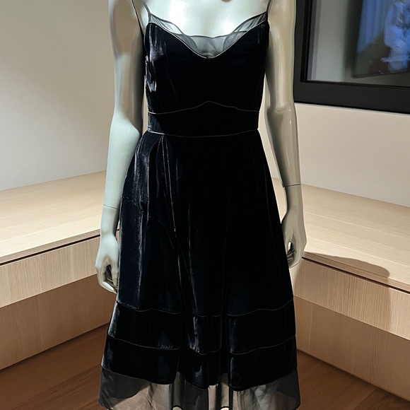 Timo Weiland Black Velvet Dress - Picture 1 of 6